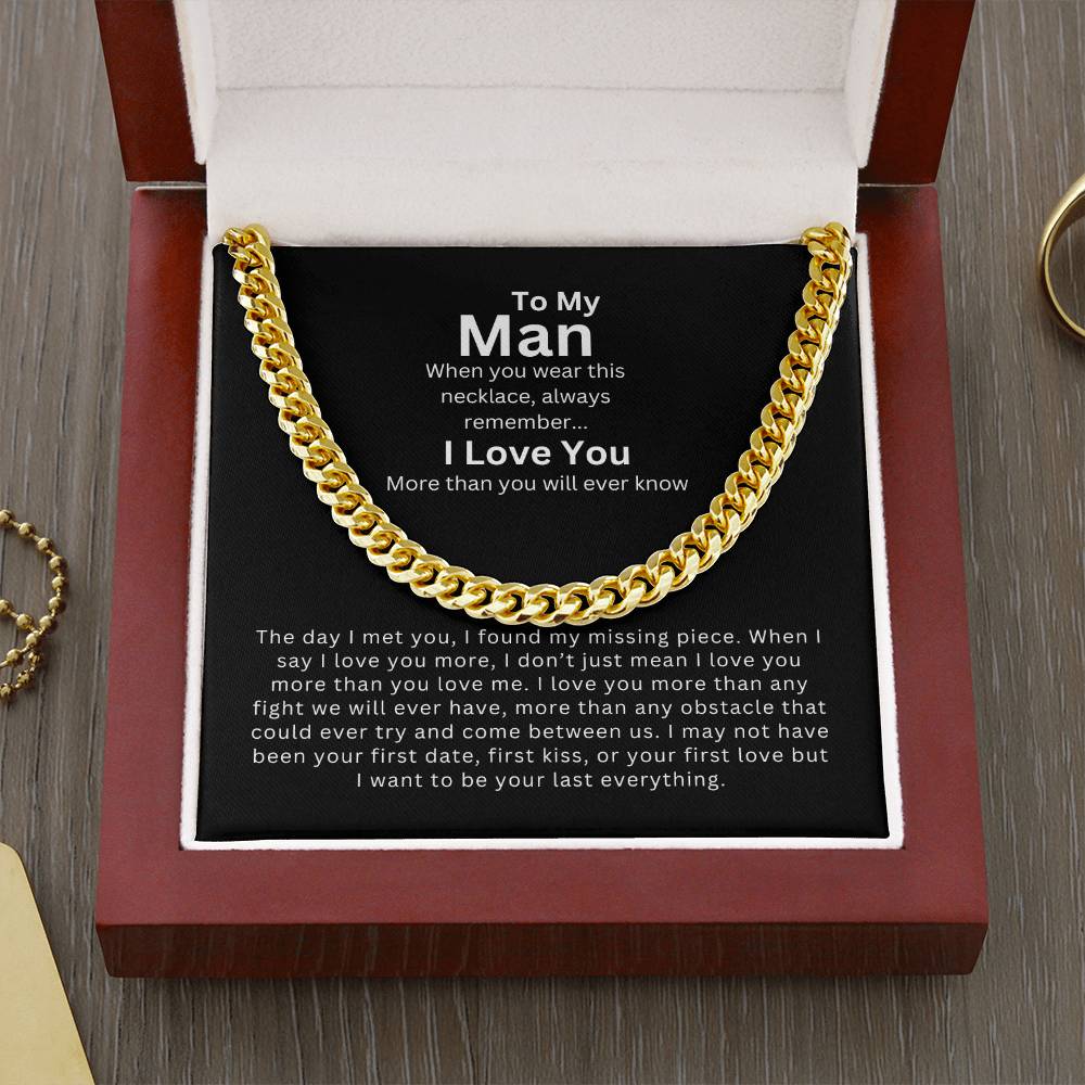 To My Man | My Missing Piece - Cuban Link Chain