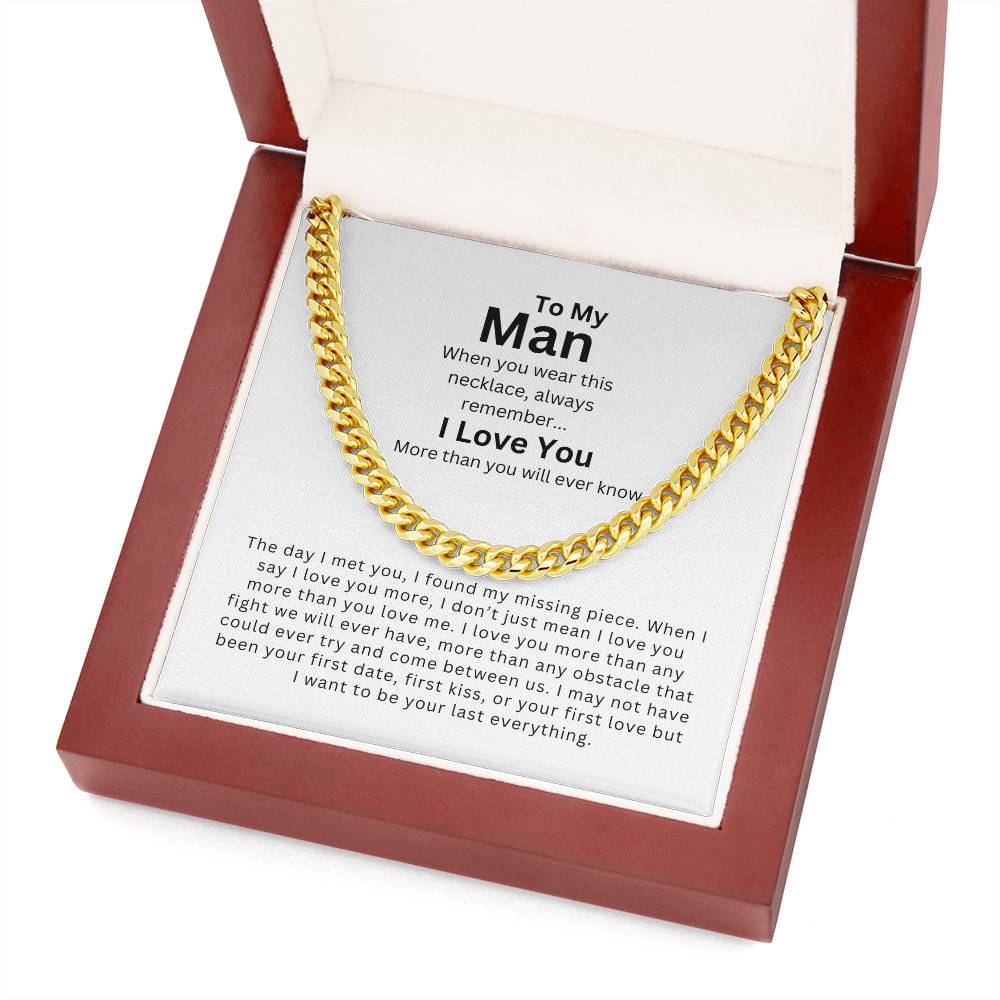 To My Man | My Missing Piece - Cuban Link Chain