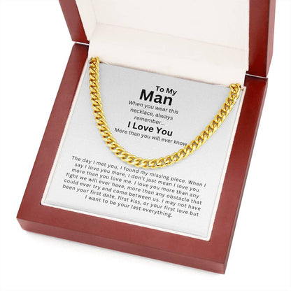 To My Man | My Missing Piece - Cuban Link Chain