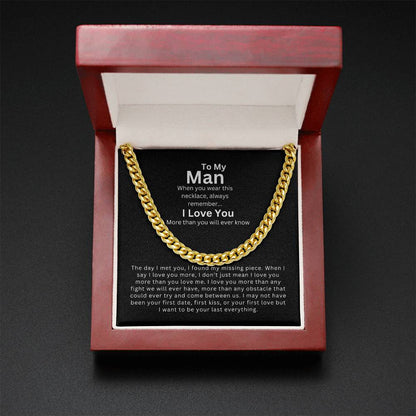 To My Man | My Missing Piece - Cuban Link Chain