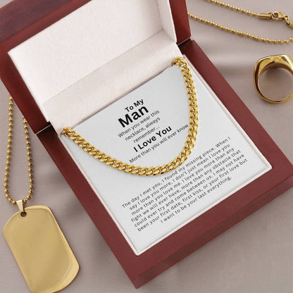 To My Man | My Missing Piece - Cuban Link Chain