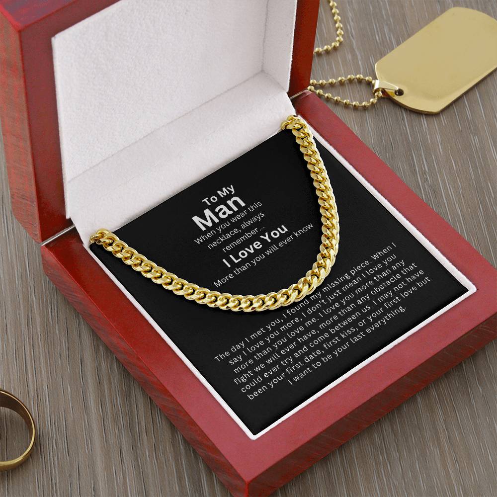 To My Man | My Missing Piece - Cuban Link Chain