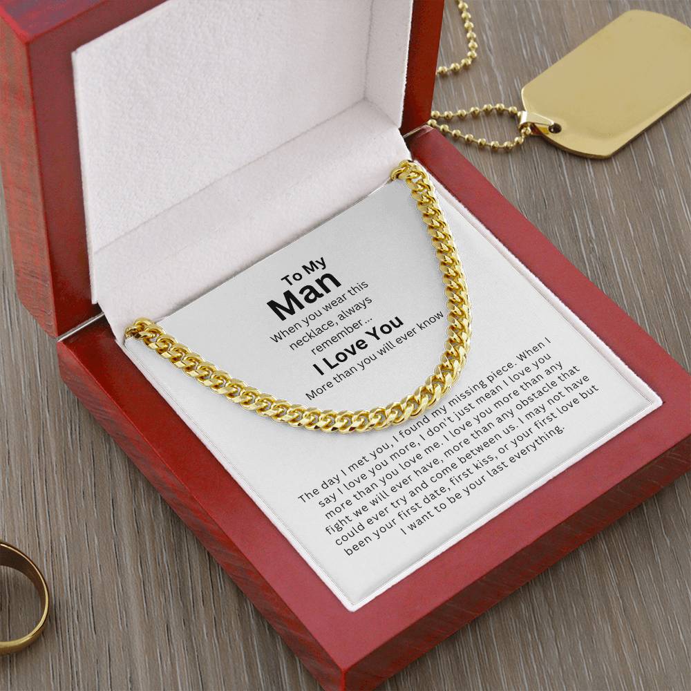 To My Man | My Missing Piece - Cuban Link Chain