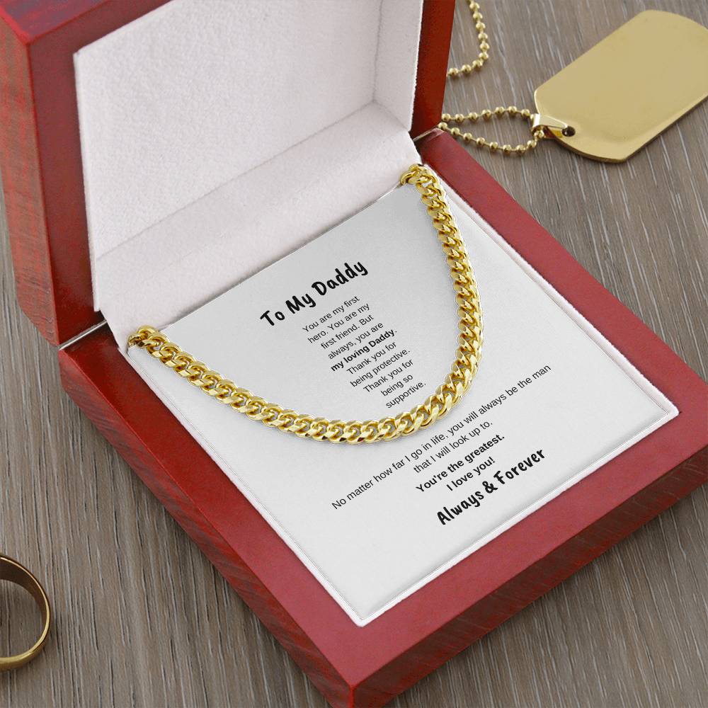 To My Daddy | Cuban Link Necklace