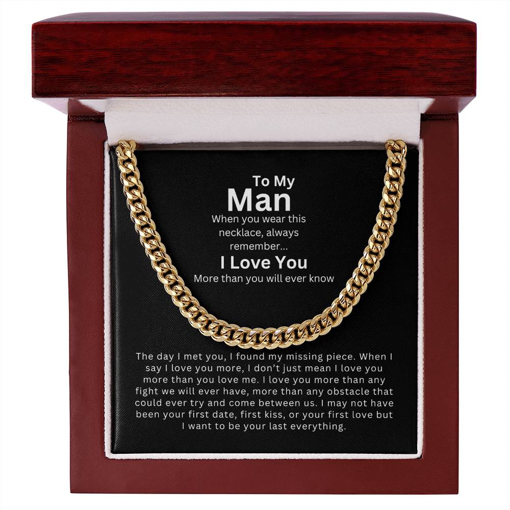 To My Man | My Missing Piece - Cuban Link Chain