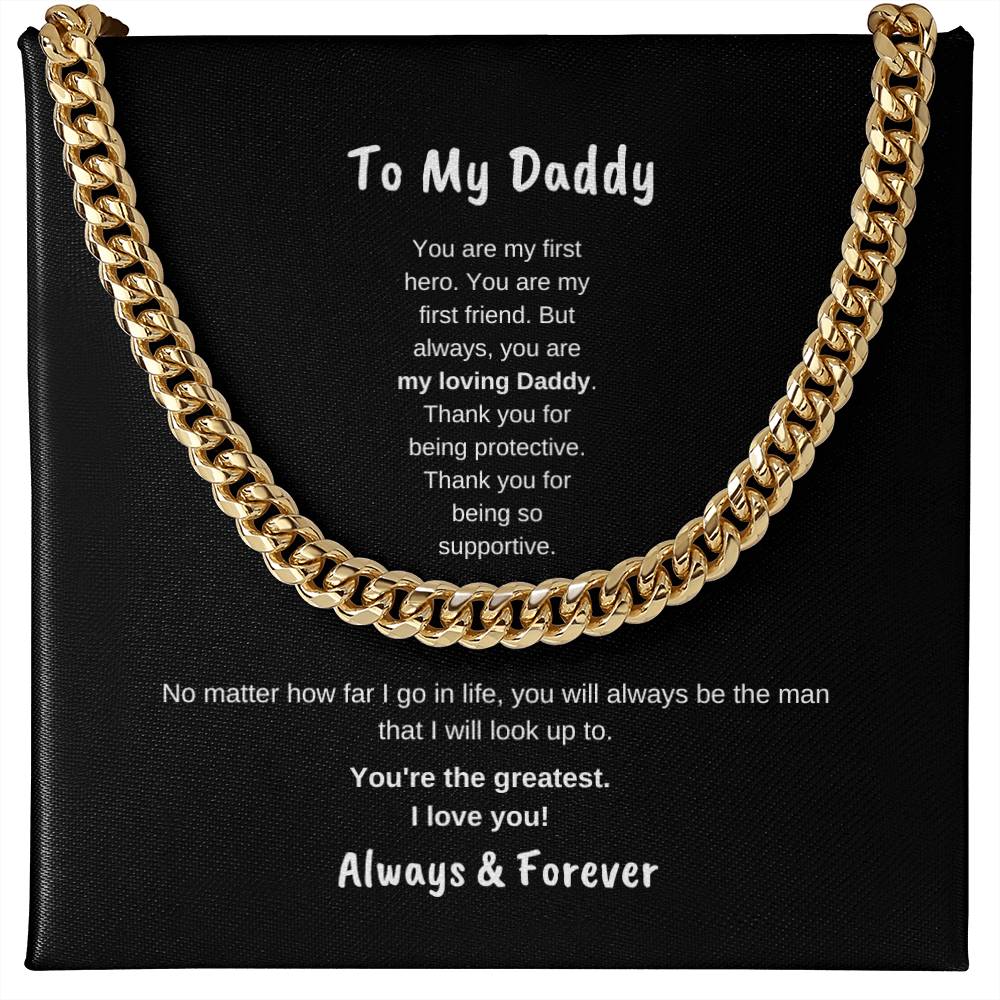 To My Daddy | Cuban Link Necklace