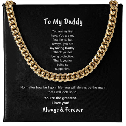 To My Daddy | Cuban Link Necklace