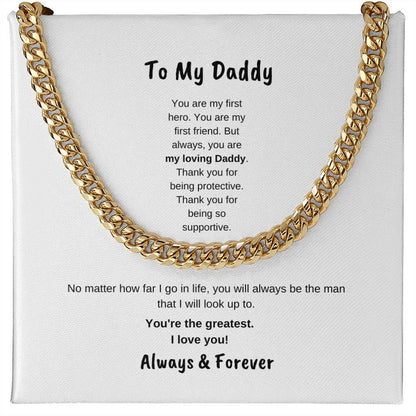 To My Daddy | Cuban Link Necklace