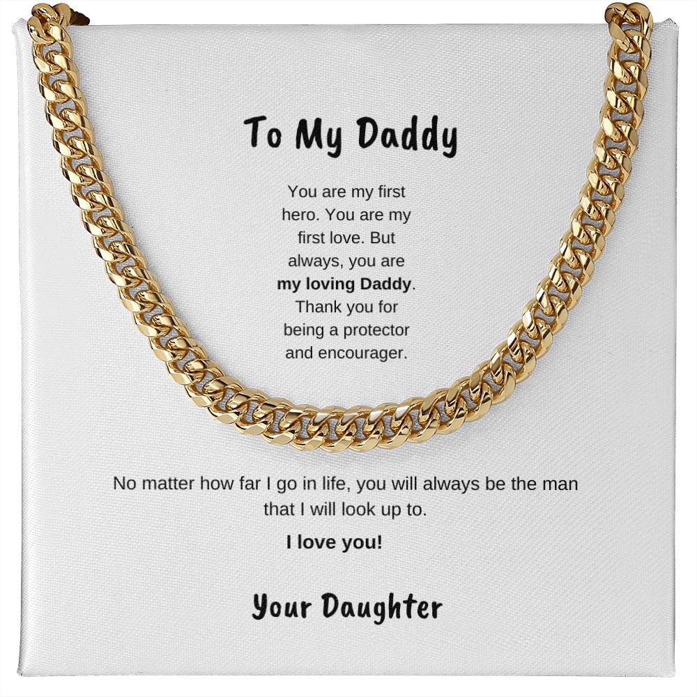 To My daddy | Cuban Link Necklace