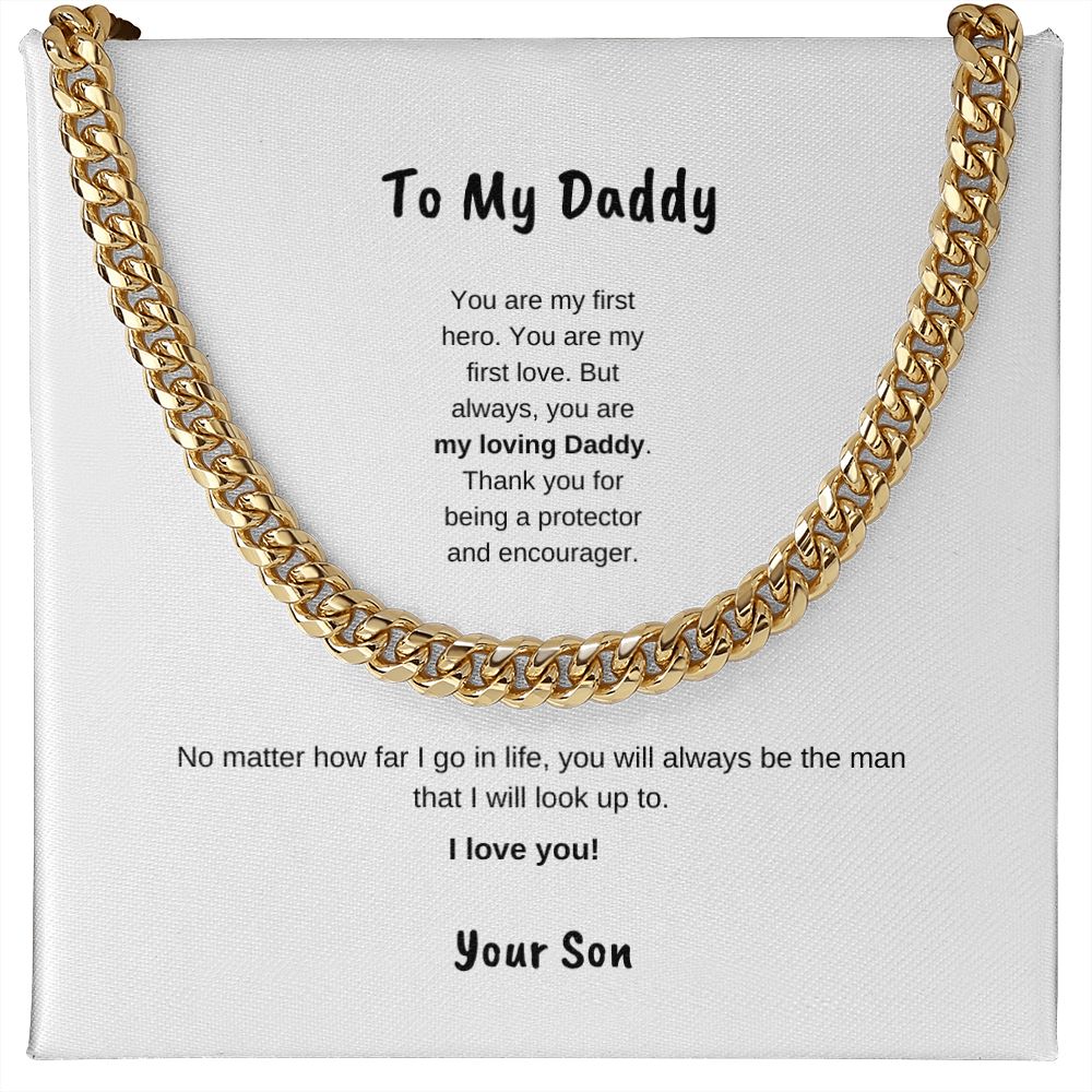 To My Daddy | Cuban Link Necklace