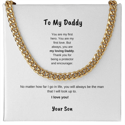 To My Daddy | Cuban Link Necklace