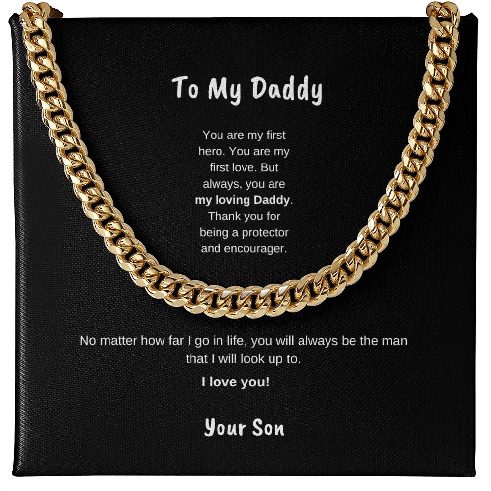 To My Daddy | Cuban Link Necklace