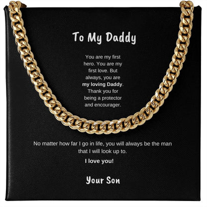 To My Daddy | Cuban Link Necklace