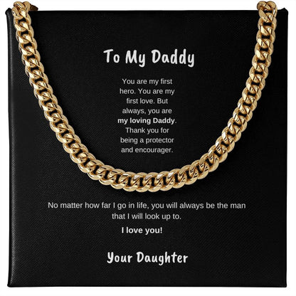 To My Daddy | Cuban Link Necklace