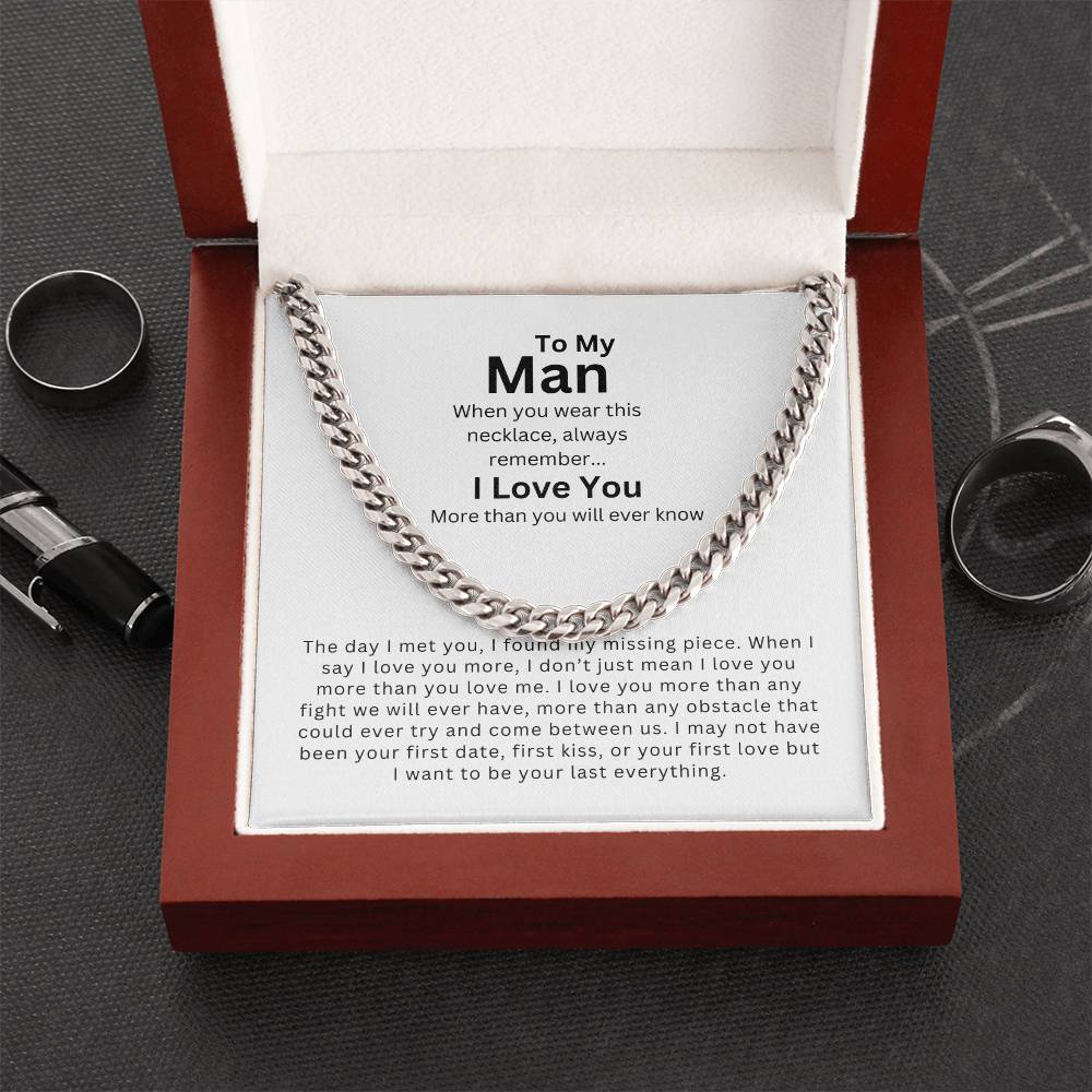To My Man | My Missing Piece - Cuban Link Chain