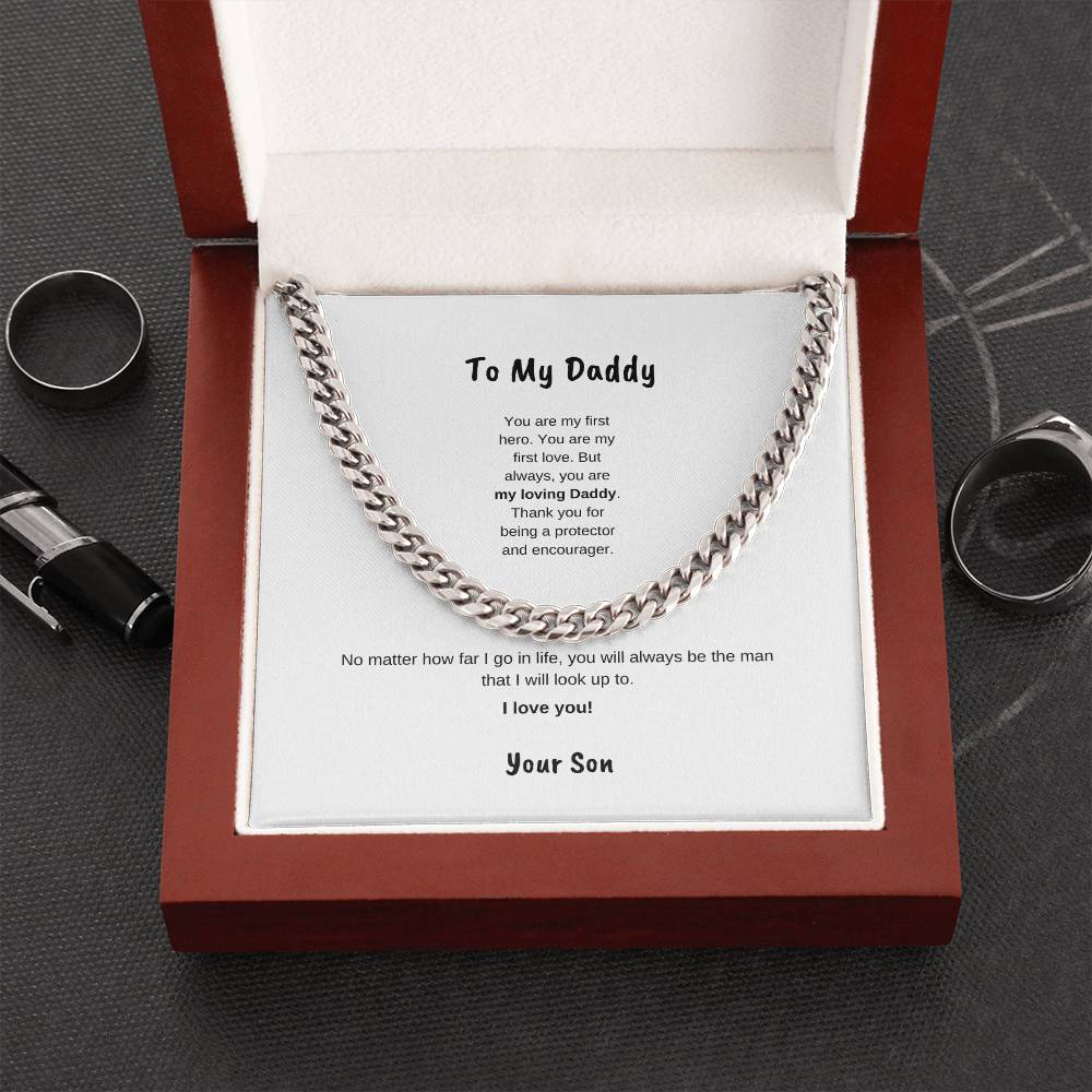 To My Daddy | Cuban Link Necklace