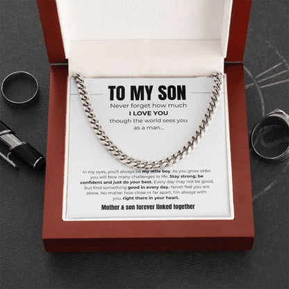 To My Son | Forever Linked Together | Cuban Link Chain