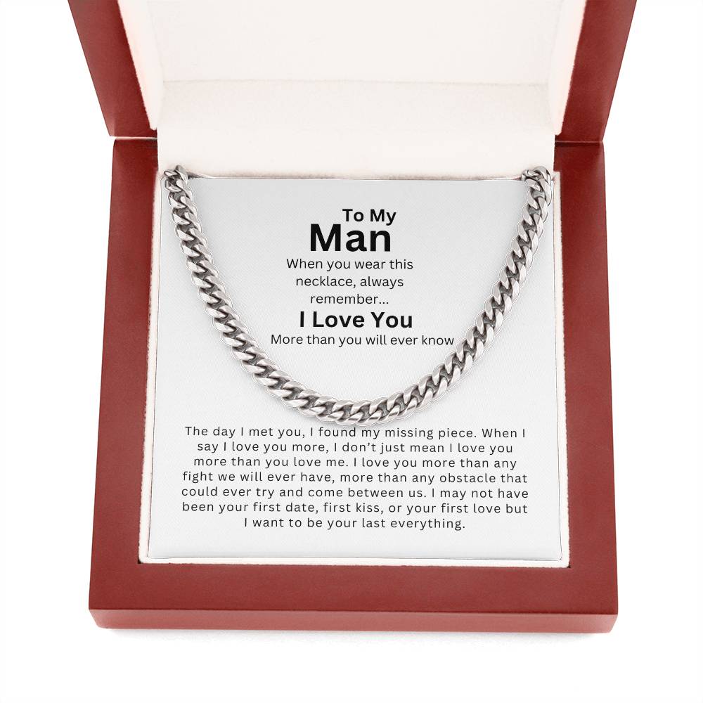 To My Man | My Missing Piece - Cuban Link Chain