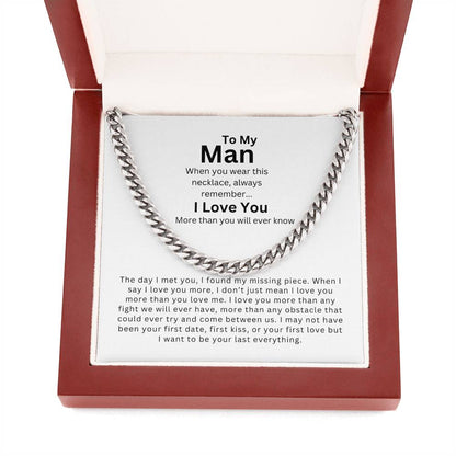 To My Man | My Missing Piece - Cuban Link Chain