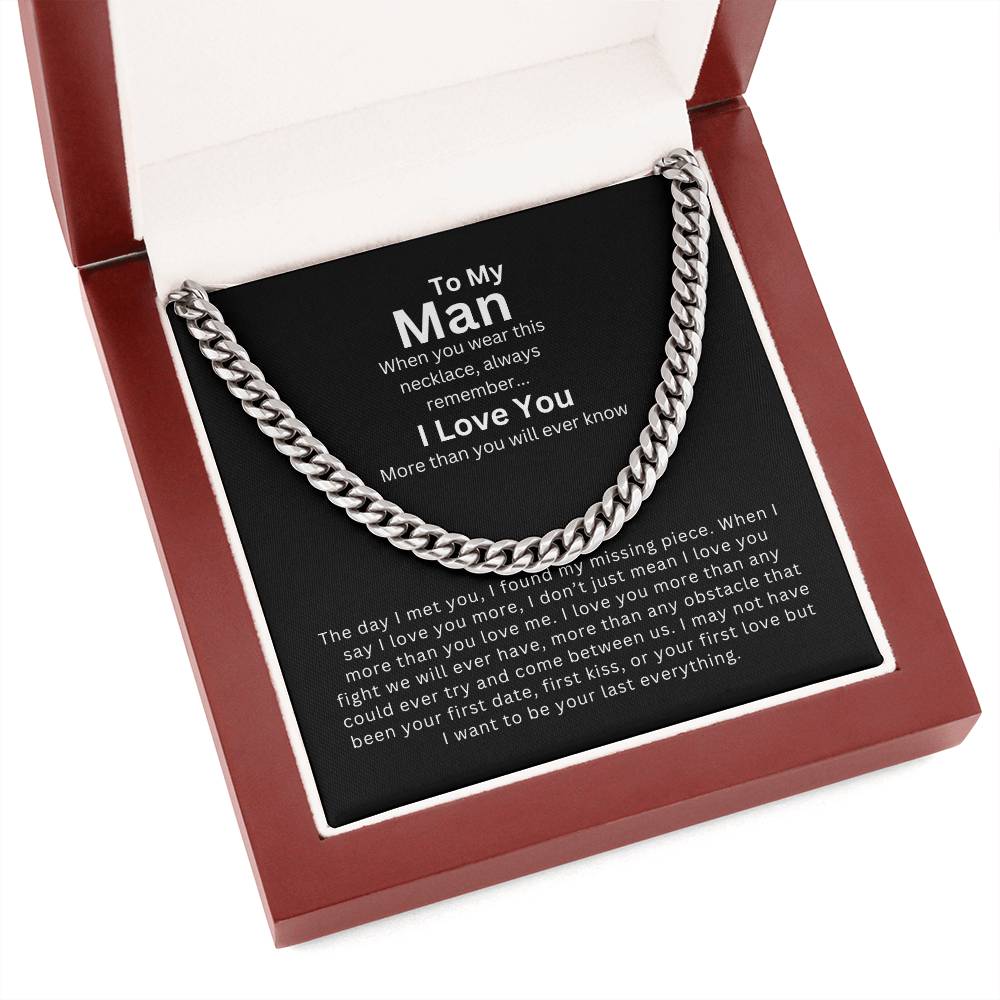 To My Man | My Missing Piece - Cuban Link Chain