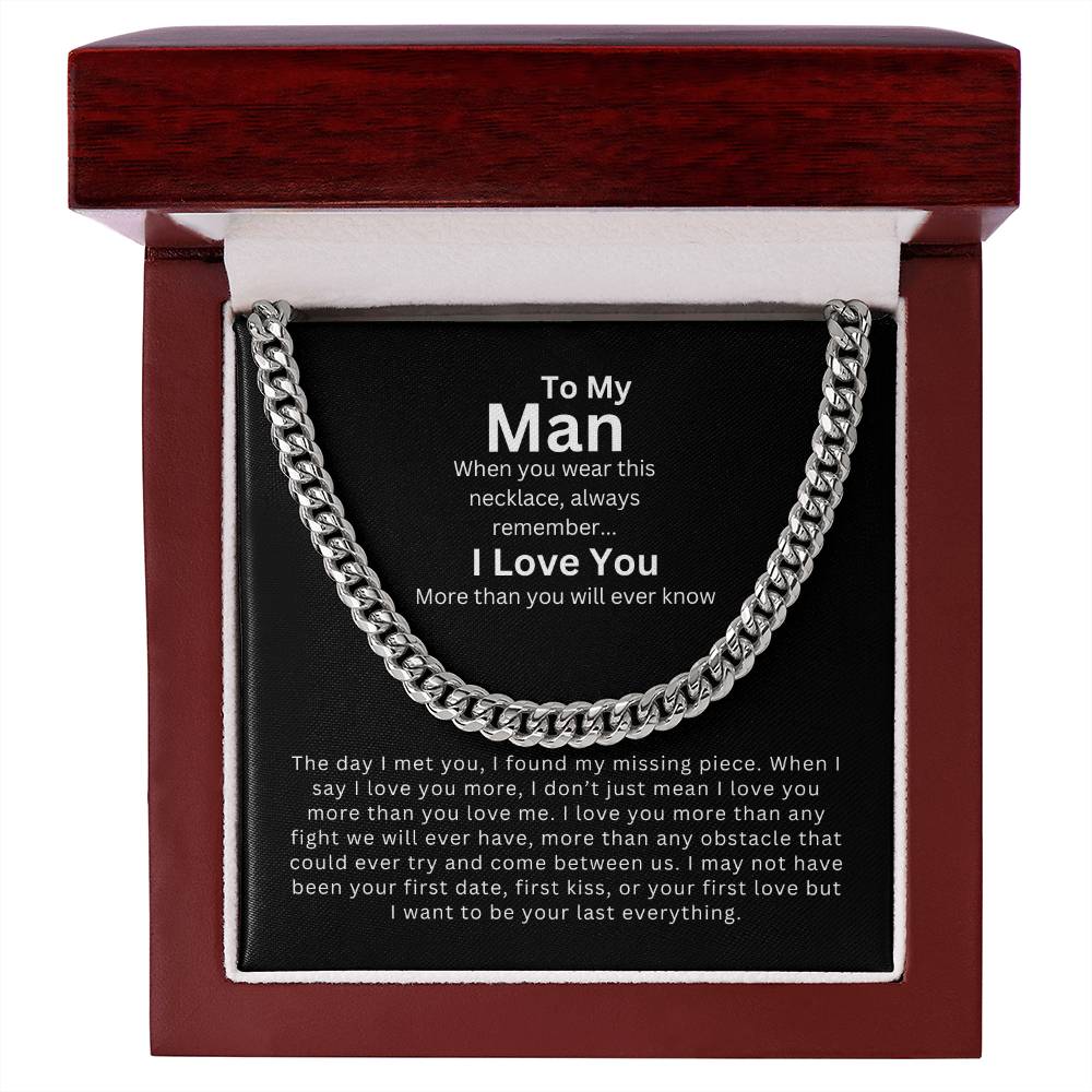 To My Man | My Missing Piece - Cuban Link Chain