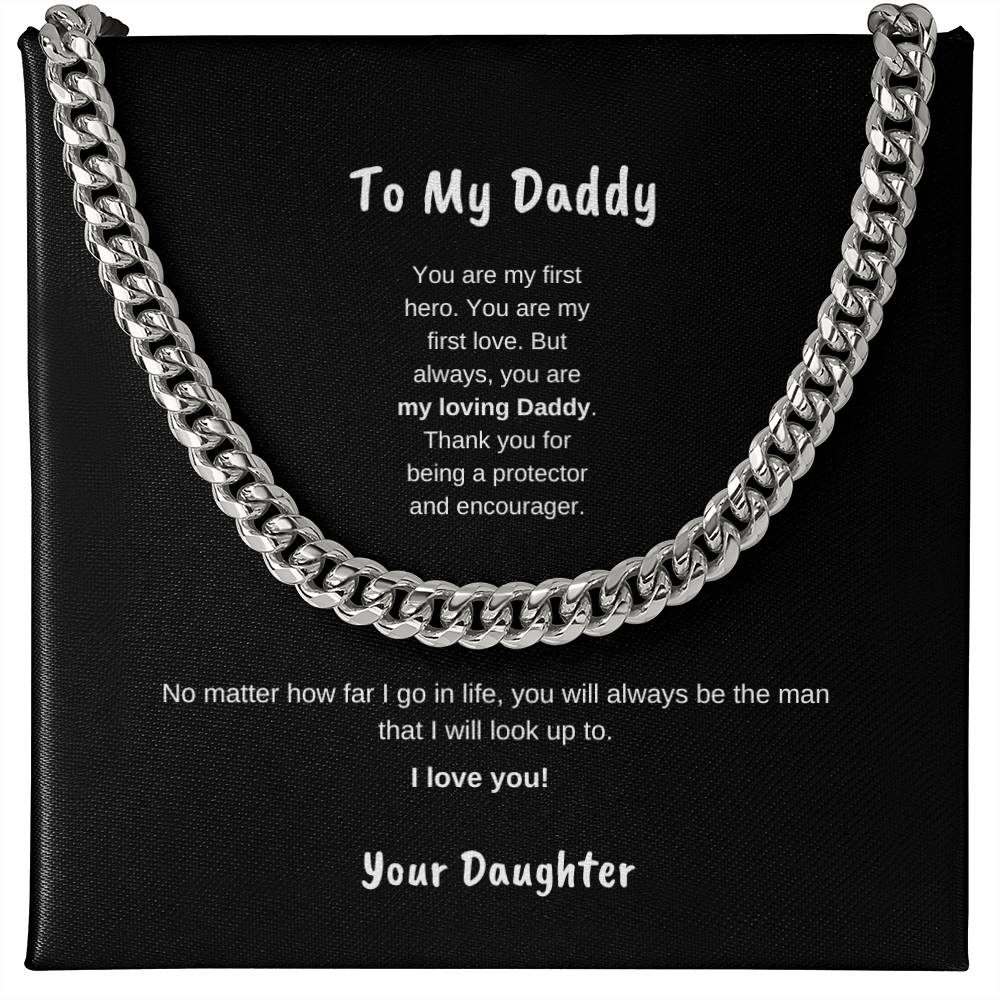 To My Daddy | Cuban Link Necklace