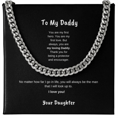 To My Daddy | Cuban Link Necklace