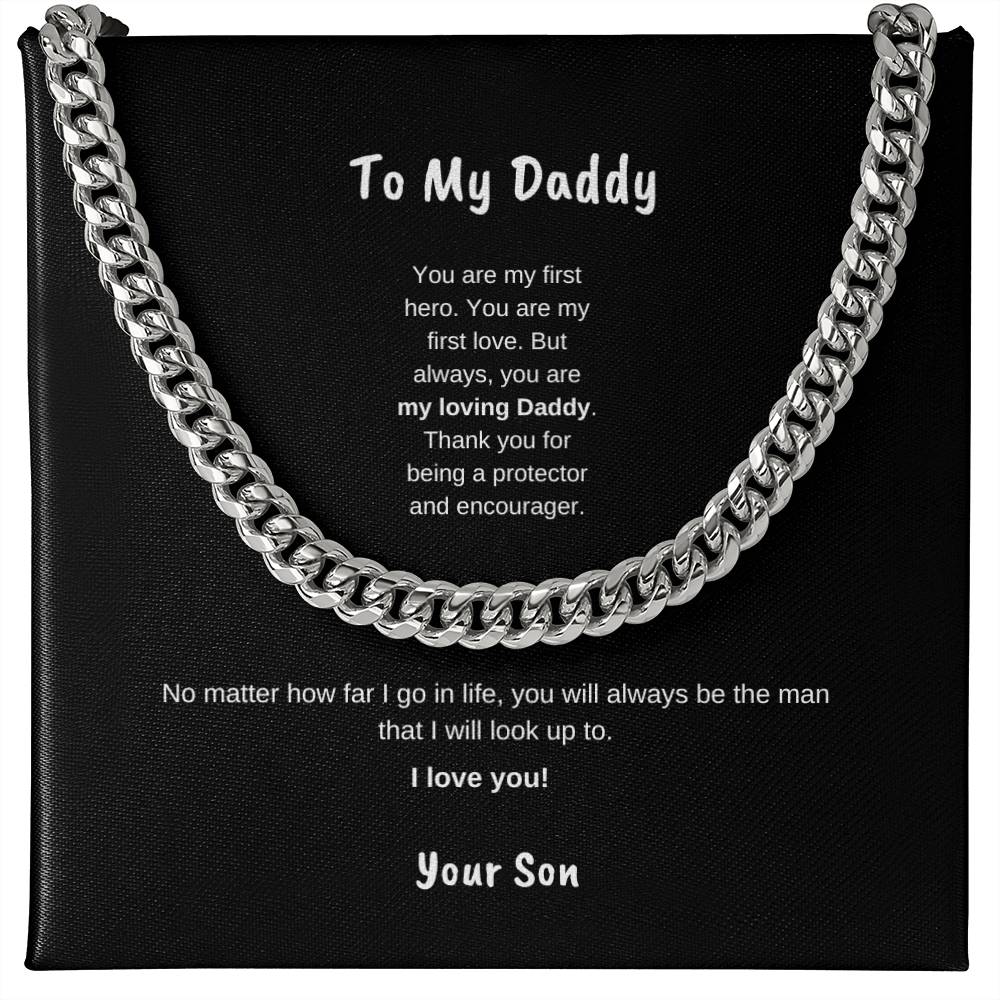 To My Daddy | Cuban Link Necklace