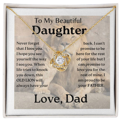 My Daughter | This old lion - Love Knot Necklace