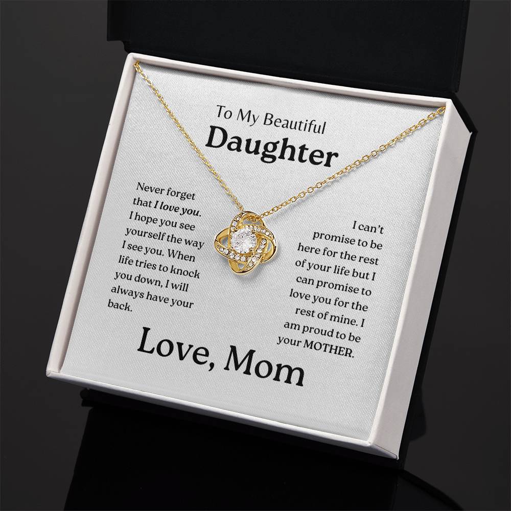My Daughter | Mom has your back - Love Knot Necklace
