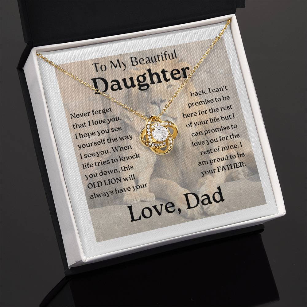 My Daughter | This old lion - Love Knot Necklace