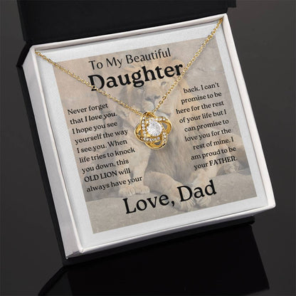 My Daughter | This old lion - Love Knot Necklace