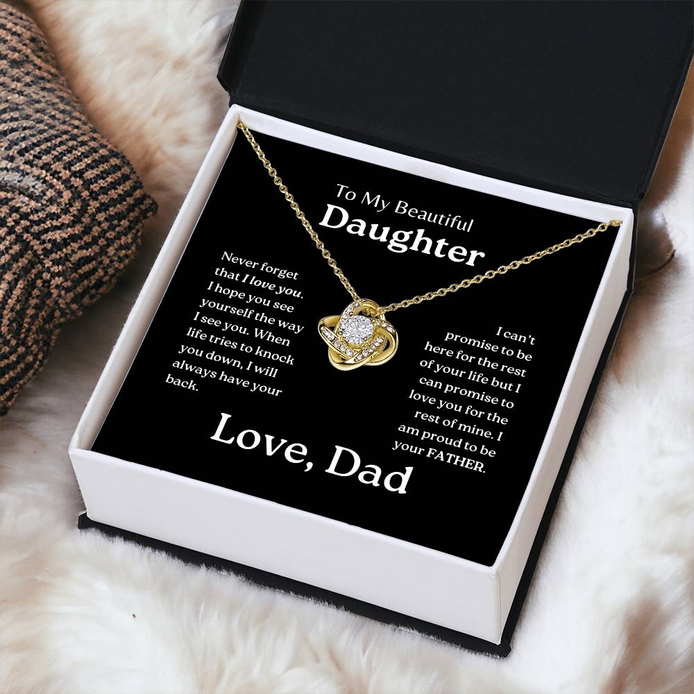 My Daughter | Dad has your back - Love Knot Necklace