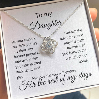 My Daughter | Cherish the adventure - Love Knot Necklace