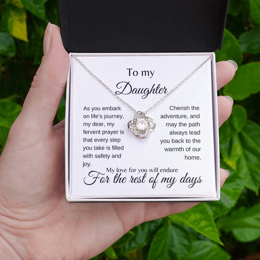 My Daughter | Cherish the adventure - Love Knot Necklace