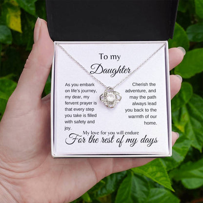 My Daughter | Cherish the adventure - Love Knot Necklace