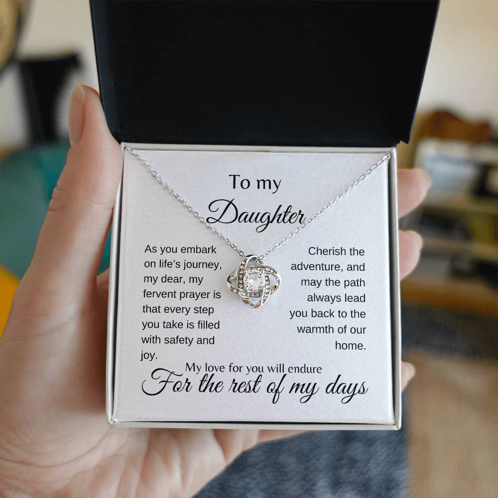 My Daughter | Cherish the adventure - Love Knot Necklace