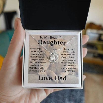 My Daughter | This old lion - Love Knot Necklace