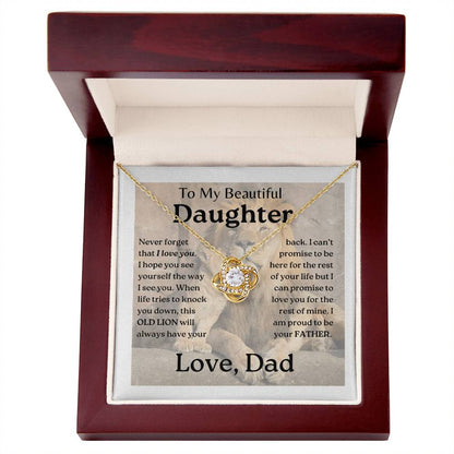 My Daughter | This old lion - Love Knot Necklace