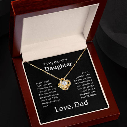 My Daughter | Dad has your back - Love Knot Necklace