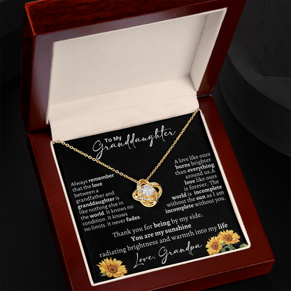 To My Granddaughter / From Grandpa / Love Knot