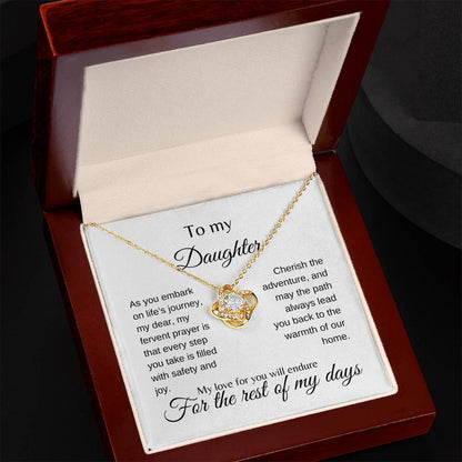 My Daughter | Cherish the adventure - Love Knot Necklace