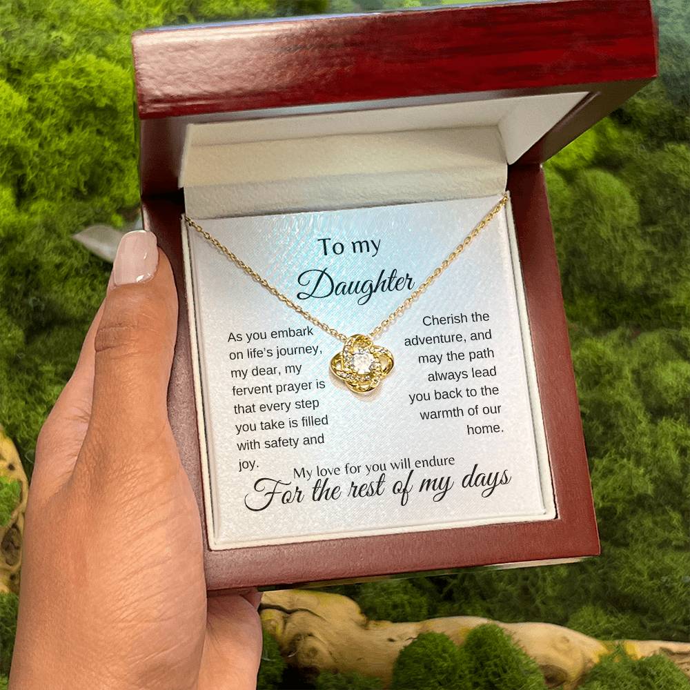 My Daughter | Cherish the adventure - Love Knot Necklace