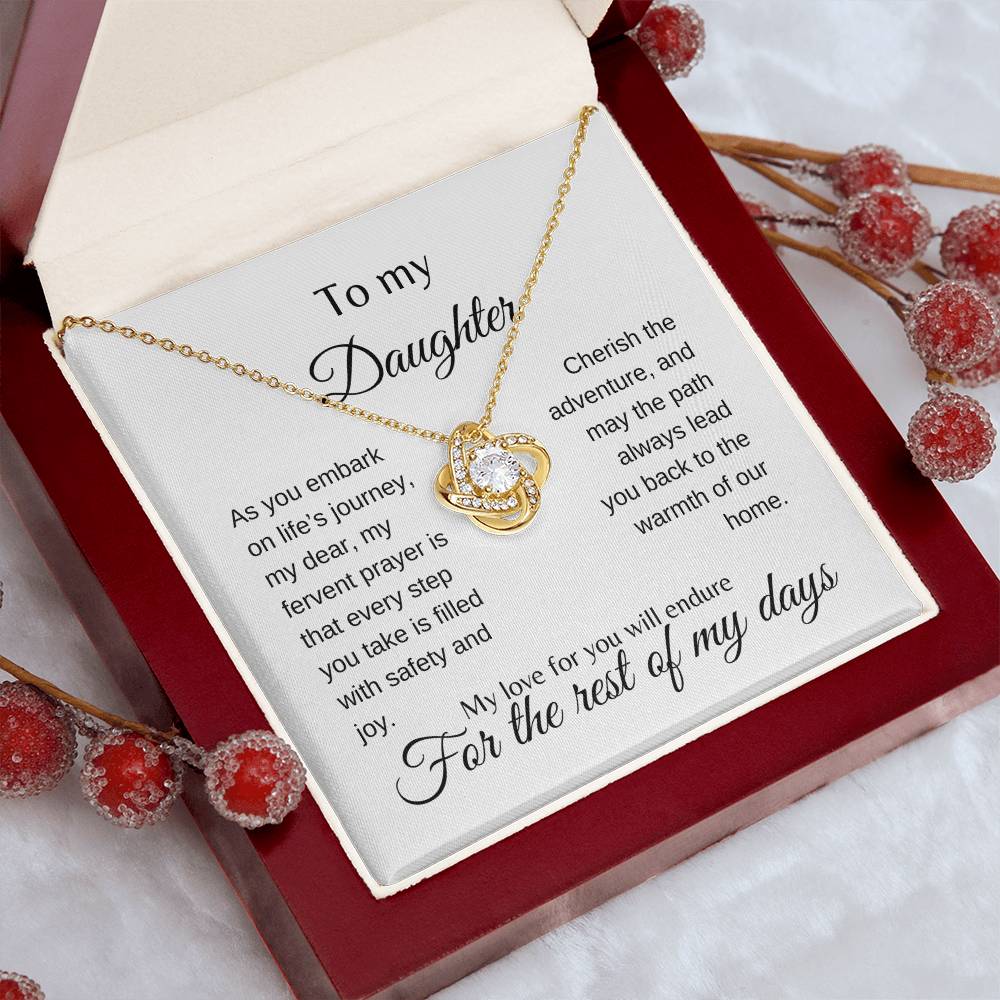 My Daughter | Cherish the adventure - Love Knot Necklace