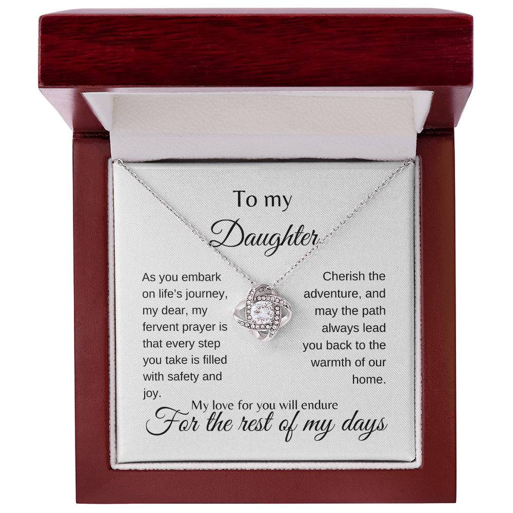My Daughter | Cherish the adventure - Love Knot Necklace