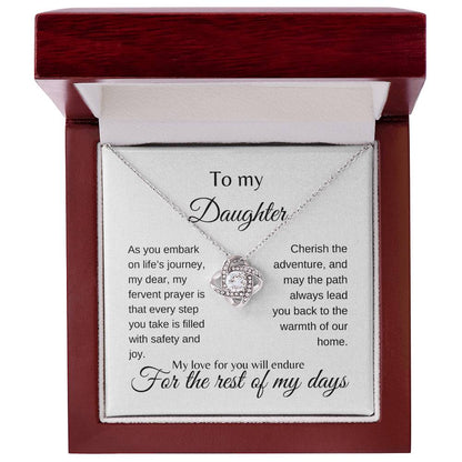 My Daughter | Cherish the adventure - Love Knot Necklace