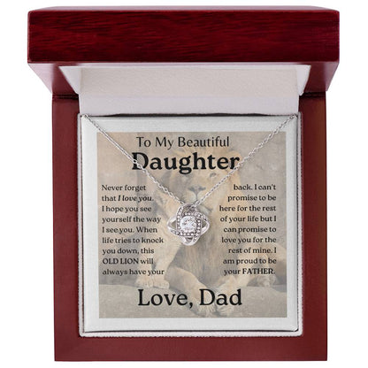 My Daughter | This old lion - Love Knot Necklace