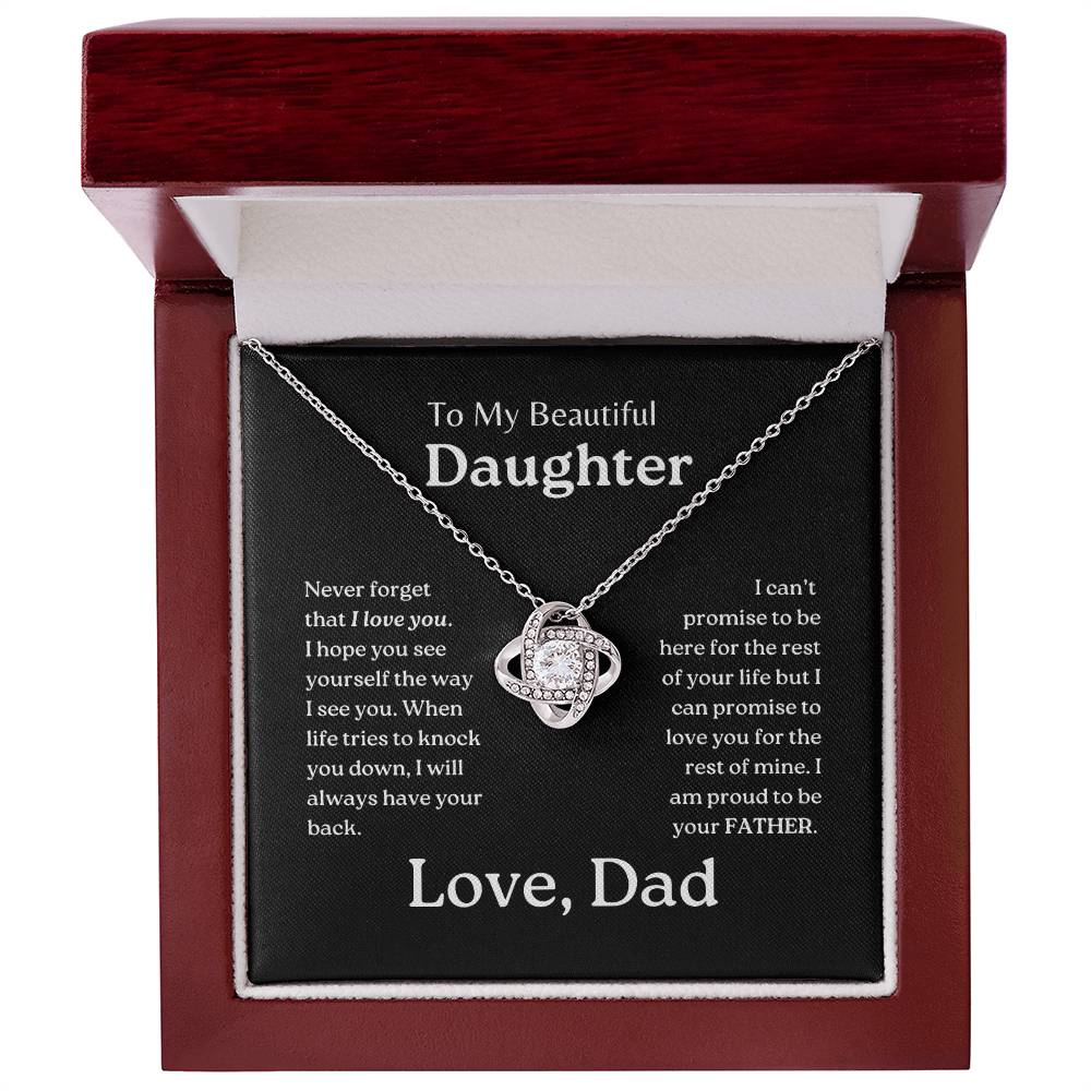 My Daughter | Dad has your back - Love Knot Necklace