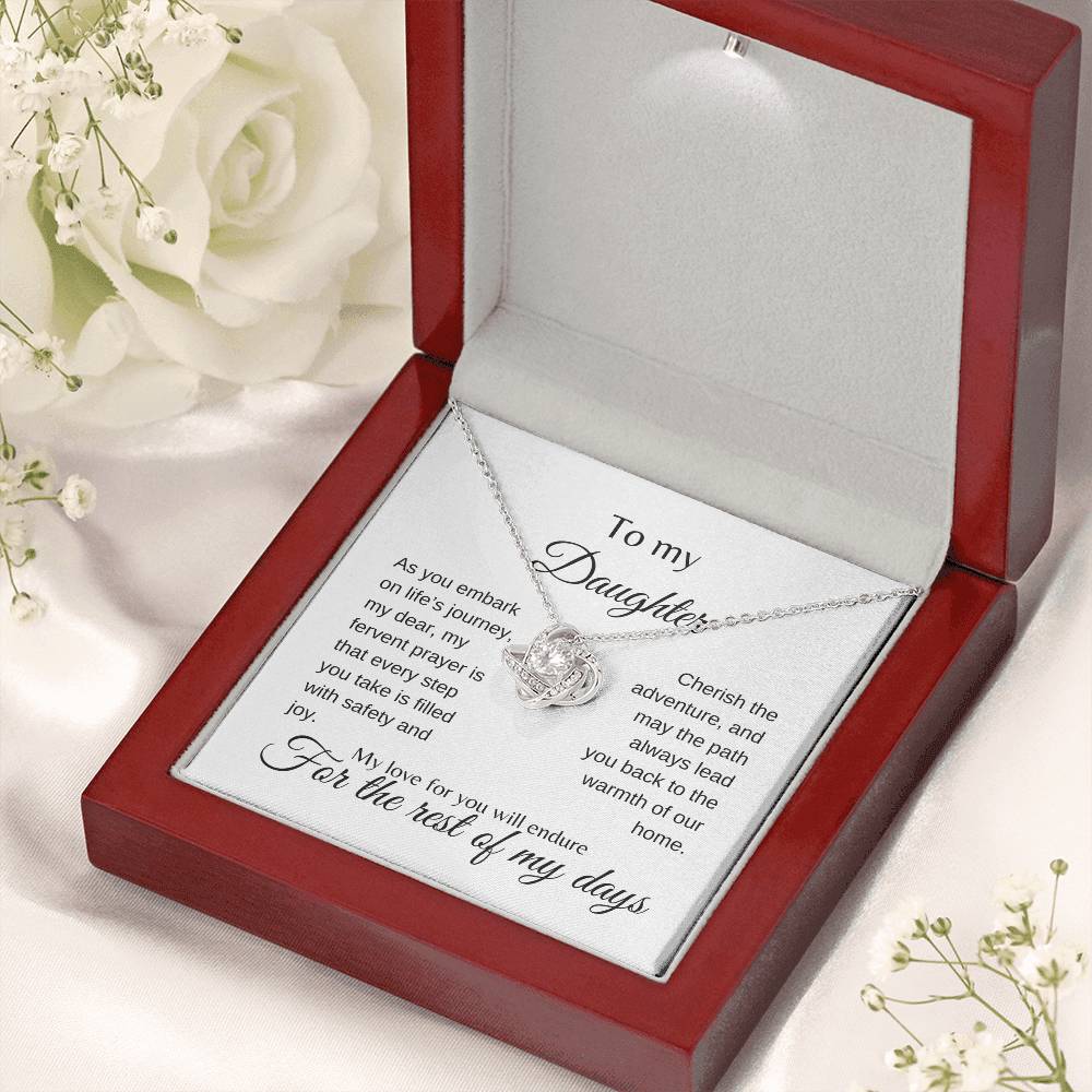 My Daughter | Cherish the adventure - Love Knot Necklace