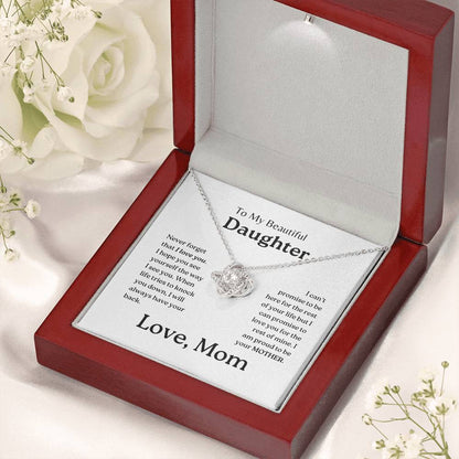 My Daughter | Mom has your back - Love Knot Necklace